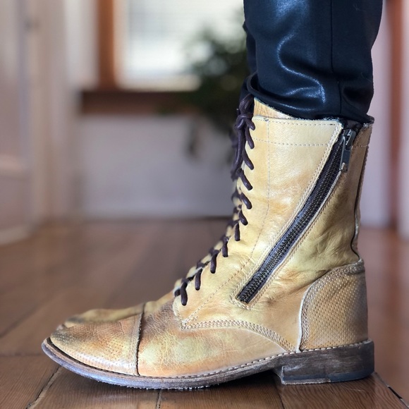 ❤️BED | STU LEATHER 2 ZIPPER LACE UP BOOTS - Picture 12 of 16